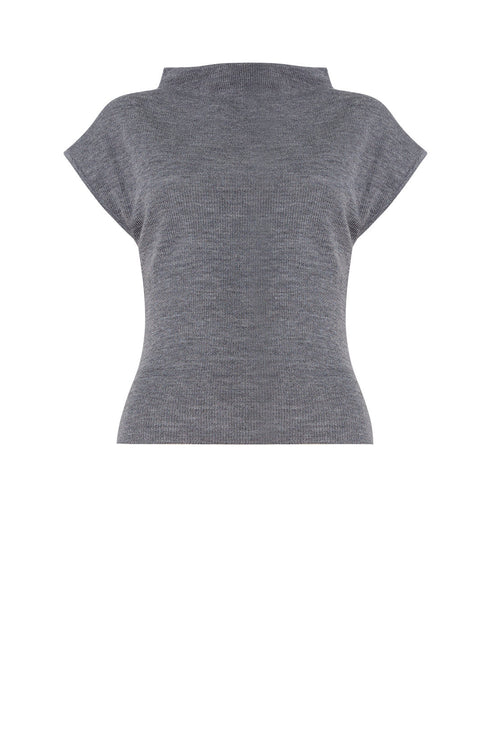 avoid vest sweater / grey marle