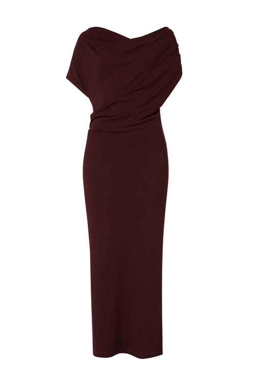 torrent maxi dress / dark sangria red