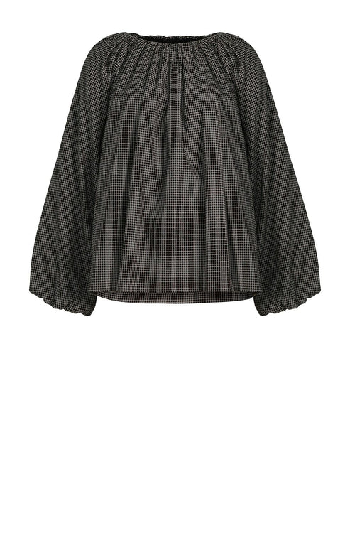 rue top / black|natural check