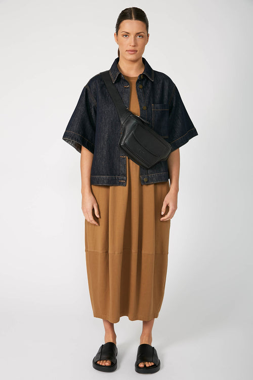 spin dress / pecan brown
