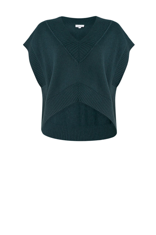 streak vest / cedar blue
