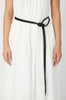 drawn wrap belt / black