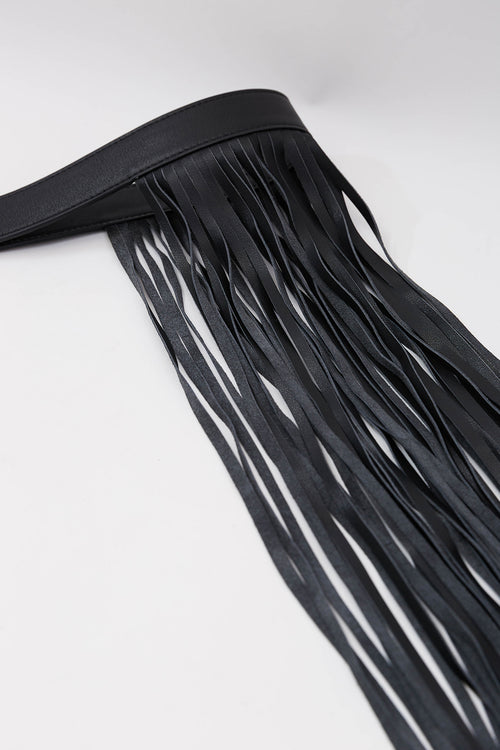 fringe belt / black
