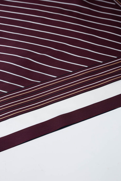 stripe moochi scarf / aubergine