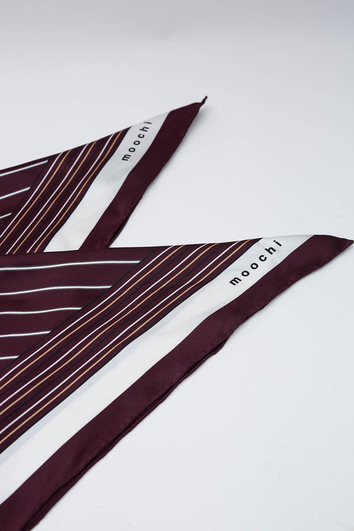 stripe moochi scarf / aubergine