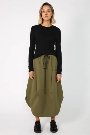 encase skirt / khaki