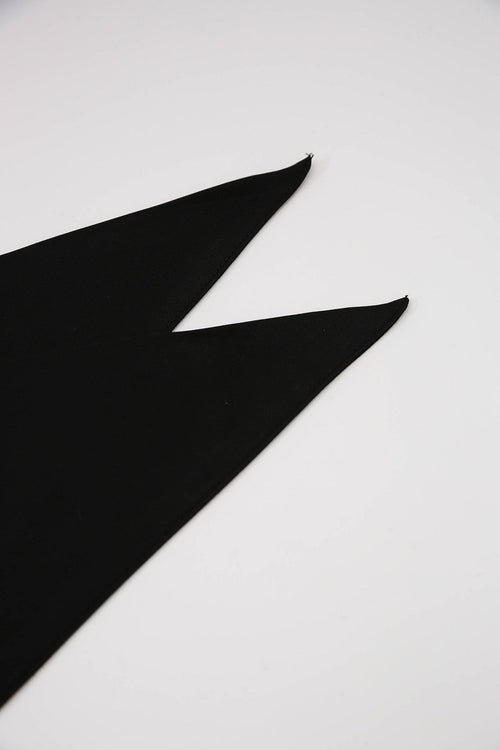 fringed bandana scarf / black