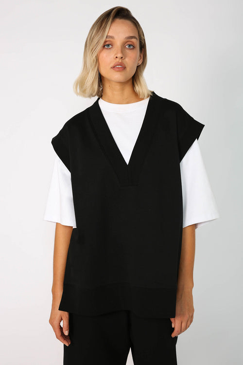 lesson sweat vest / black