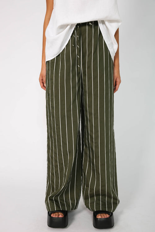 ranging pant / khaki|white stripe