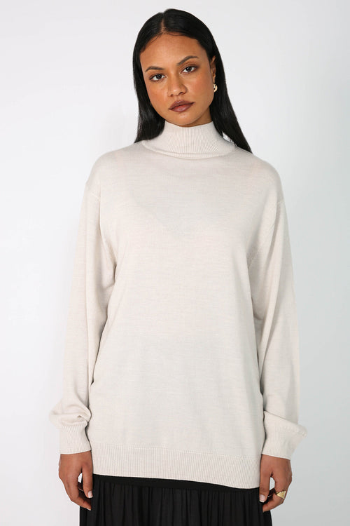 skivvy sweater / oyster marle