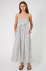 lyrical dress / ivory|navy stripe