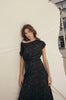 pierce midi dress / black
