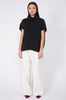 sphere polo sweater / black