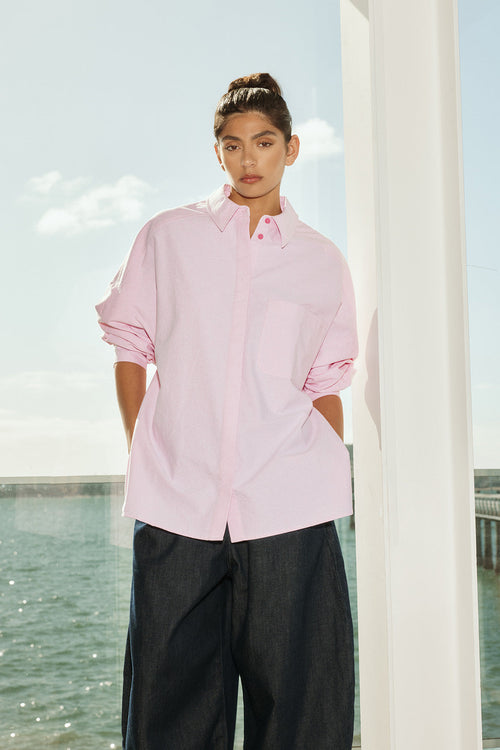 tabard shirt / flossed Pink