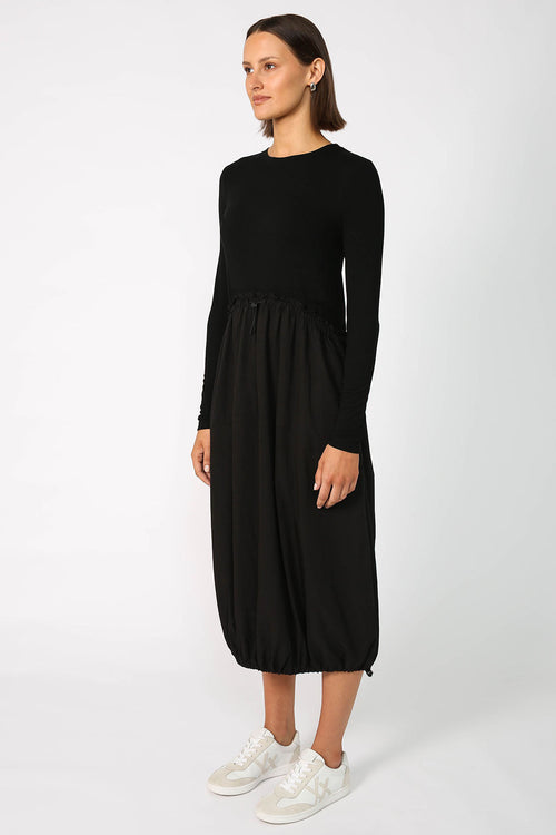 ash longsleeve dress / black