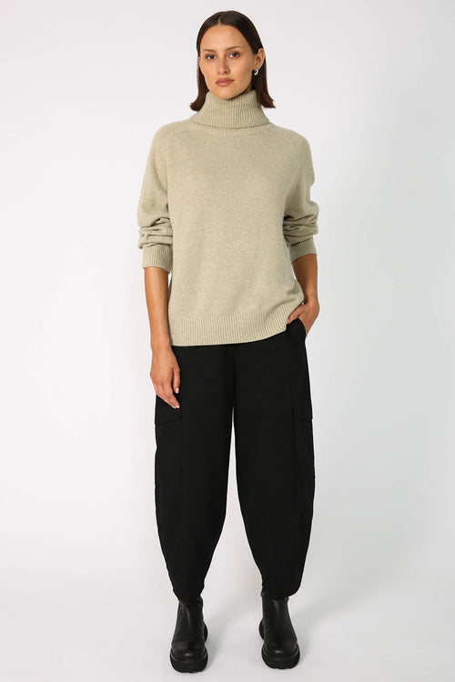serving polo sweater / clary sage marled