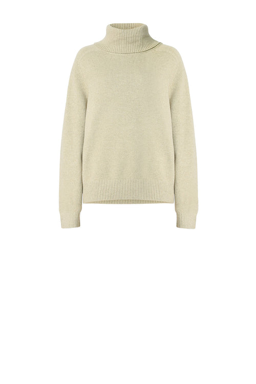 serving polo sweater / clary sage marled