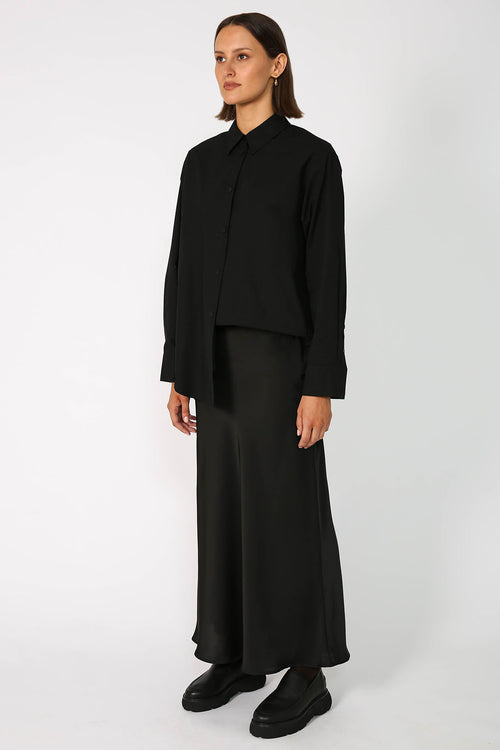 frame bias skirt / black