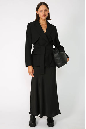 frame bias skirt / black
