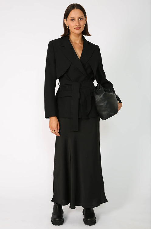 frame bias skirt / black
