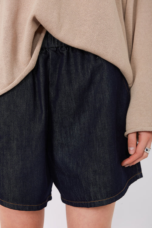 actually denim short / dark indigo