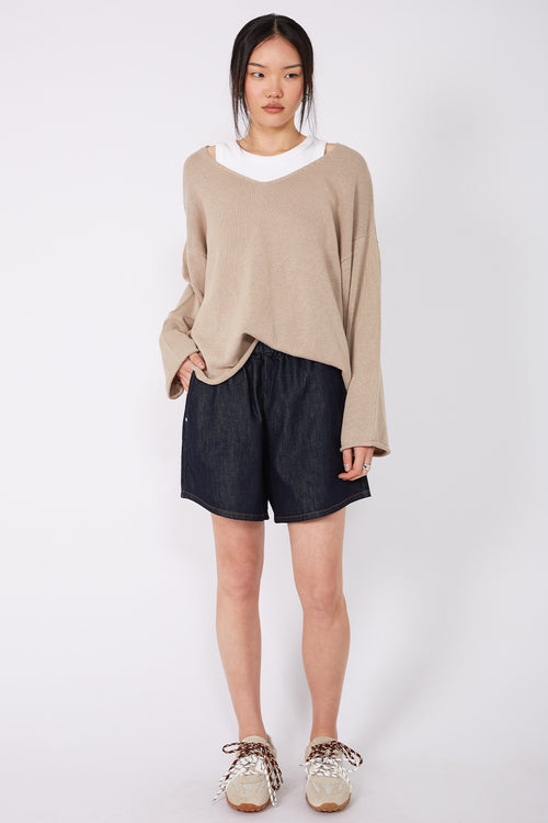 actually denim short / dark indigo