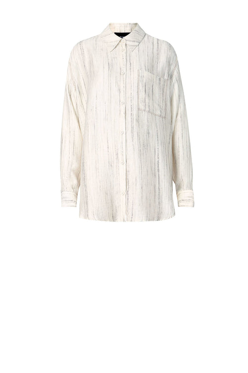 adapt contrast shirt / ivory marle