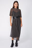 air short sleeve dress / chocolate plaid