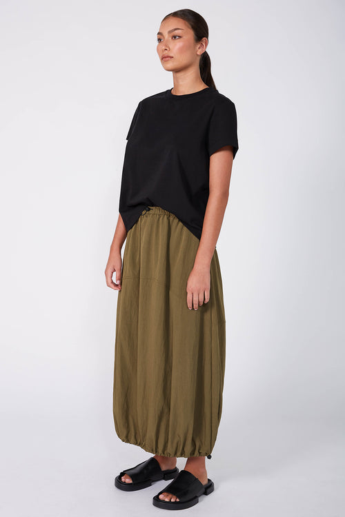 ash skirt / khaki