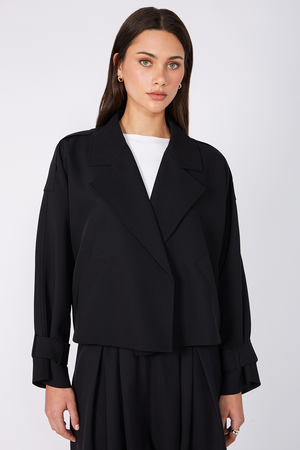 aslant jacket / black
