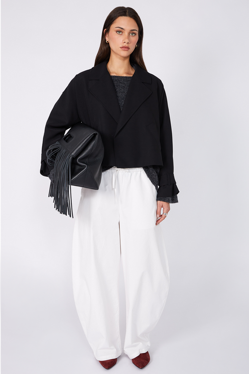 aslant jacket / black