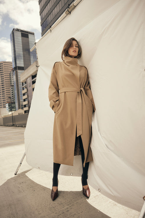 assign trench coat / camel