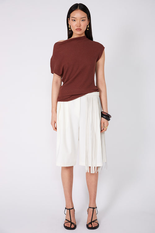avoid vest sweater / terracotta