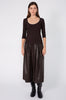 ballet layer top / chocolate brown