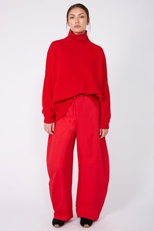 batched sweater / red