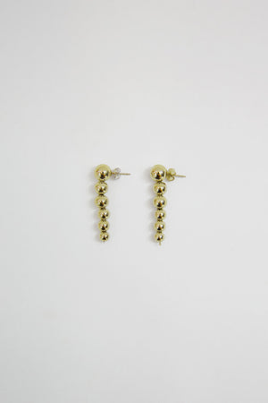 beaded earring / gold