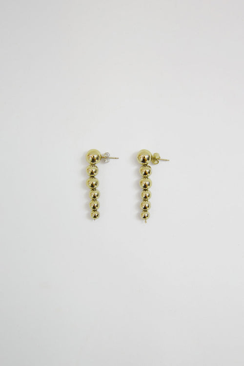 beaded earring / gold