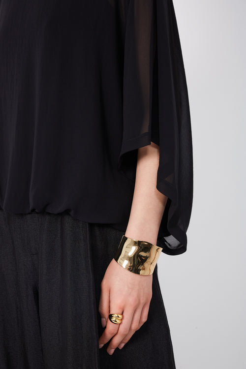 billow cape top / black