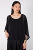 billow cape top / black