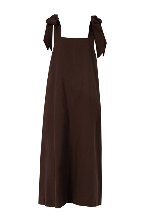 bowie midi dress / chocolate brown