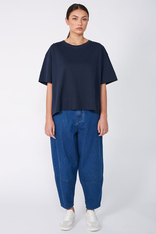 boxed tee / navy