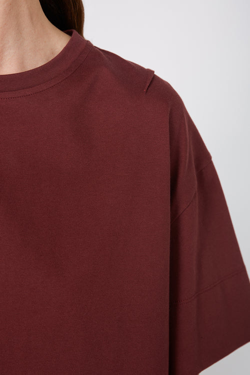 boxed tee / dark sangria