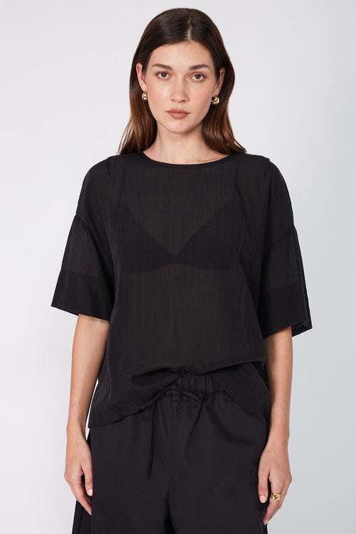 boxed top / black