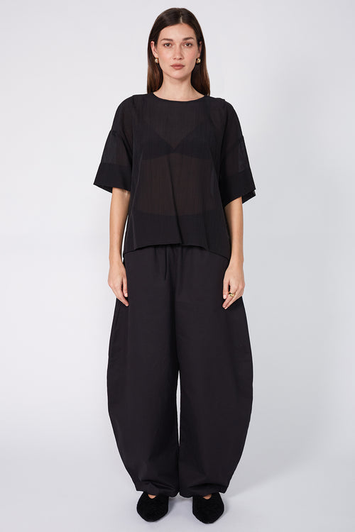 boxed top / black