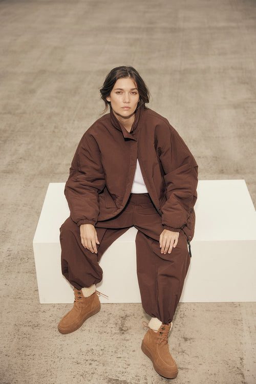 recede pant / chocolate brown