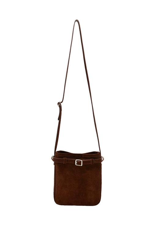 suede pouch bag / brown