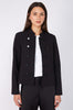 bullioned blazer / black