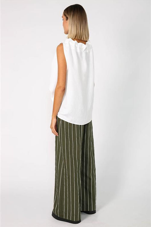 ranging pant / khaki|white stripe