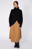 case skirt / dark camel