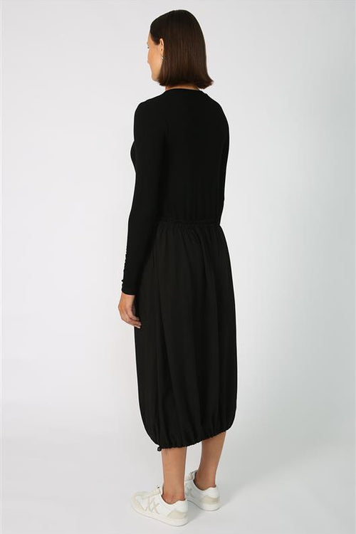 ash longsleeve dress / black